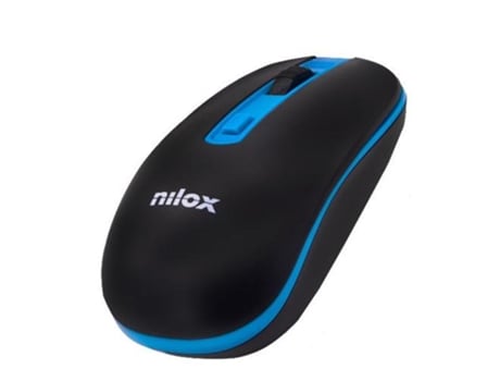 Nilox Mouse Wireless Black/Blue 1000 Dpi Rato Wi-Fi Ótico