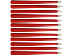 Velas Eléctricas Cónicas Rojas A Pilas, Paquete De 12, Para Iluminación Interior Sin Llama Y Fiestas.