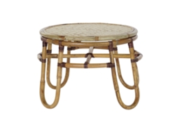 Mesita auxiliar de ratán de bambú natural, 60x60x42cm ALEXANDRA HOUSE LIVING