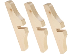 Base De Biombo De Madera Beige, 3 Piezas, Resistente Al Desgaste Para Facilitar La Creación De Separadores De Ambientes En El Hogar.