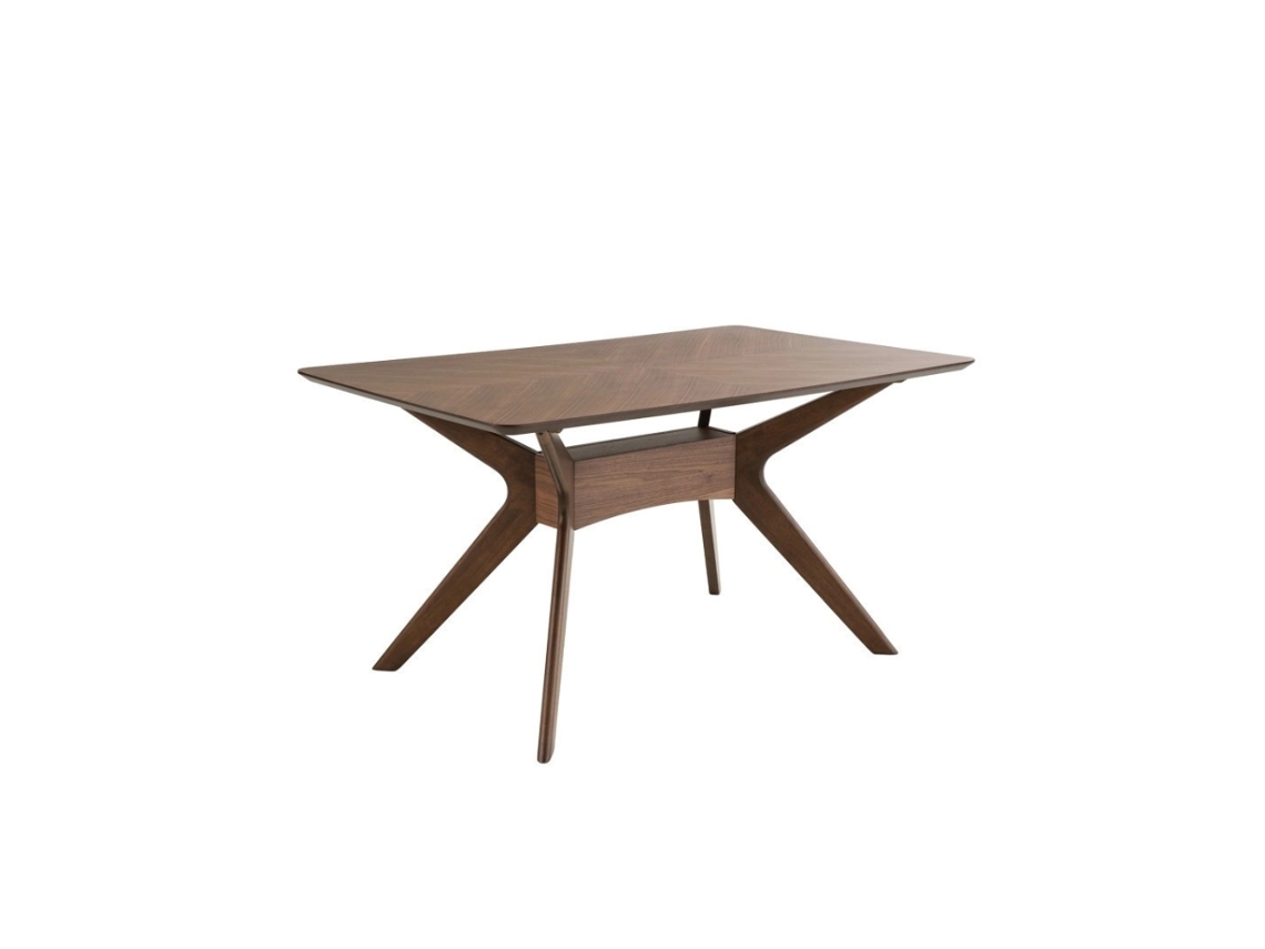 Mesa de Comedor DUDECOR (Madera - Nogueira)