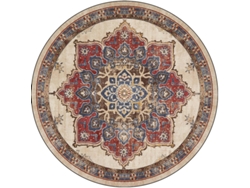 Alfombra Redonda Estilo Boho, Alfombra Decorativa Para El Hogar, Antideslizante Y Lavable Para Dormitorio Y Baño (Estilo 1/60 X 60 Cm) GERTIZ
