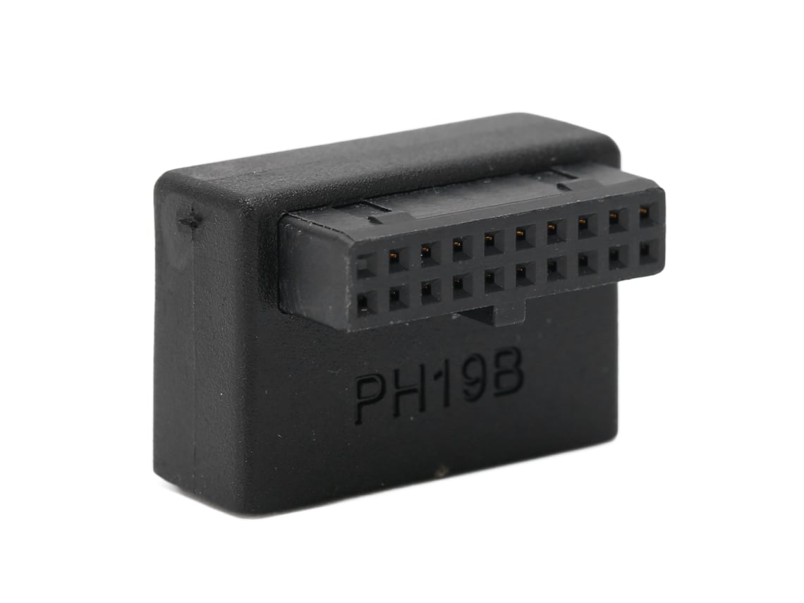 Adaptador De Panel Frontal Usb 3.0 De 19 Pines A 20 Pines Con Conector Vertical De 90° Para Placa Base De Pc