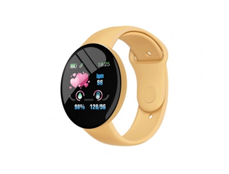 Smartwatch D18S con pantalla de 1,44 pulgadas Batería de 90 mAh Bluetooth 4.0 Monitor de sueño de fitness amarillo