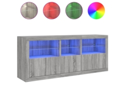 Maison Exclusive - Aparador Con Luces Led Gris Sonoma 162x37x67 Cm