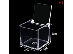 Caja de acrílico transparente con forma de cubo para tus favoritos, hecha de plástico acrílico de plexiglás.