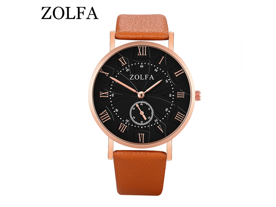Reloj De Pulsera Para Mujer De Moda Con Correa De Pu, Dial Redondo, Analógico, Cuarzo (café)