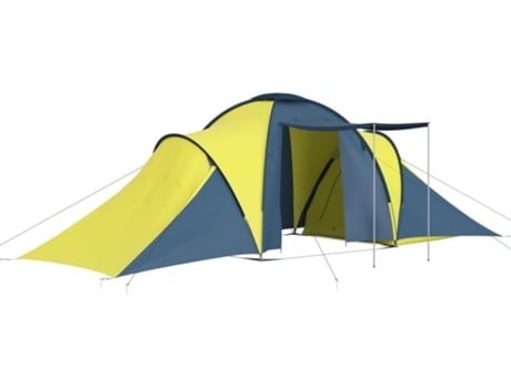 Tienda de campaña 6 personas VIDAXL azul y amarillo