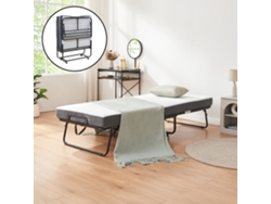 Cama Plegable Borjavle Con Colchón De Espuma Viscoelástica 90x200cm - Negro [EN.CASA]