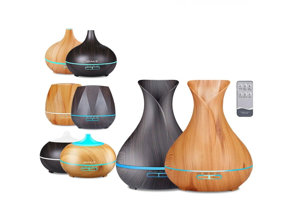 Difusor ultrasónico de aromaterapia, humidificador fácil de usar con 7 modos de luz, gran capacidad para aliviar el estrés y apagado automático.