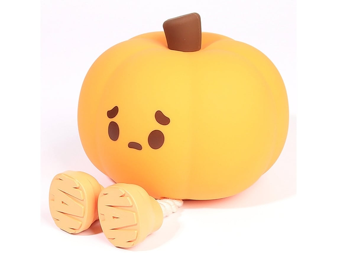 Luz de noche de calabaza de silicona regulable para el cuidado del bebé, lámpara recargable, divertidas decoraciones de mesa y Facpoet