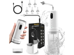 Irrigador De Oídos Recargable Blanco Ipx7, 4 Niveles De Presión, 10 Boquillas, Para Limpieza, Adultos Y Niños.