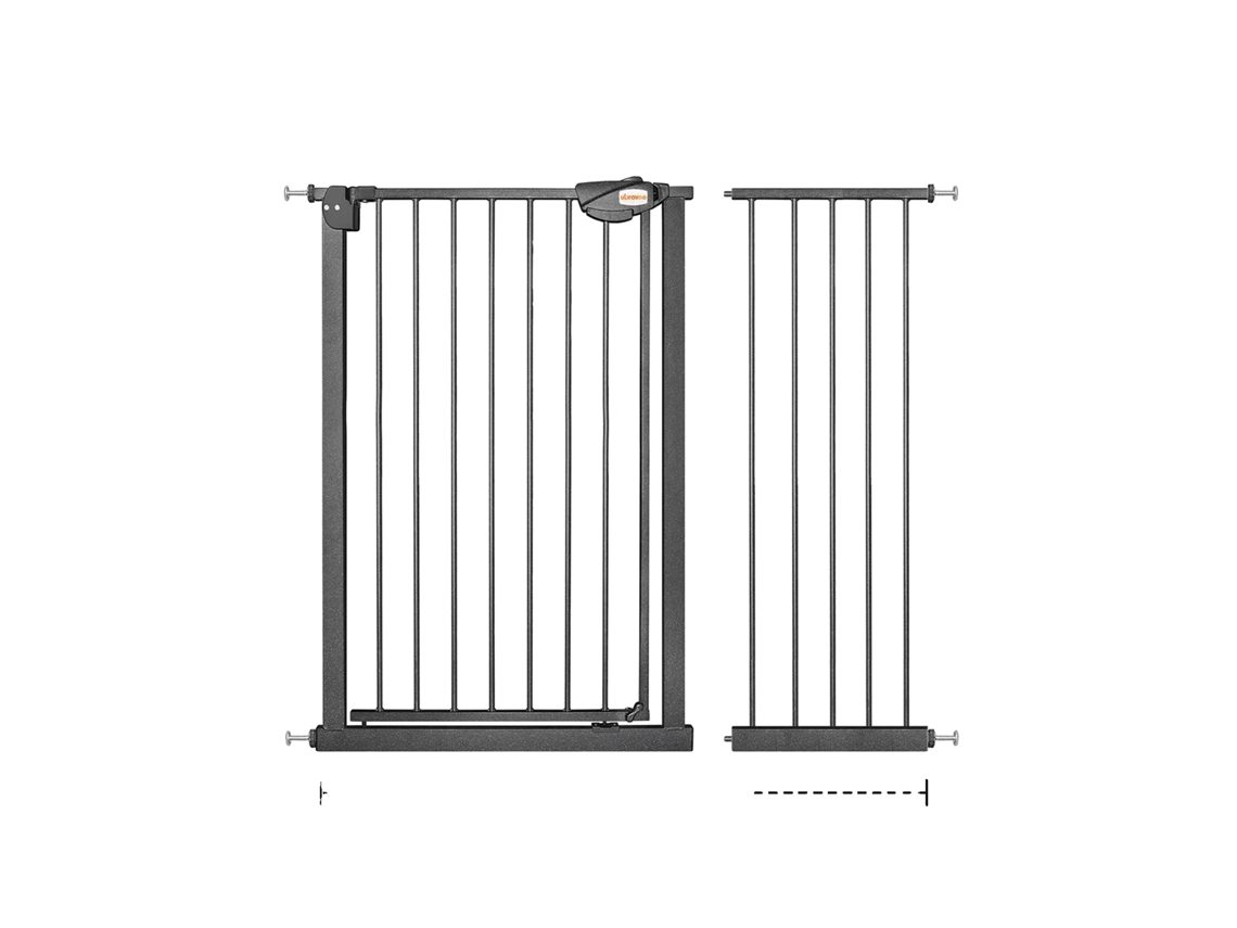 Barrera de seguridad para bebés, cierre automático, sistema de doble bloqueo, 105 x 114 cm.