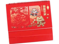 Calendário De Mesa Anual Com Dragão Em Estilo Chinês, Mensal Estável E Decorativo Para Escritório E Casa.