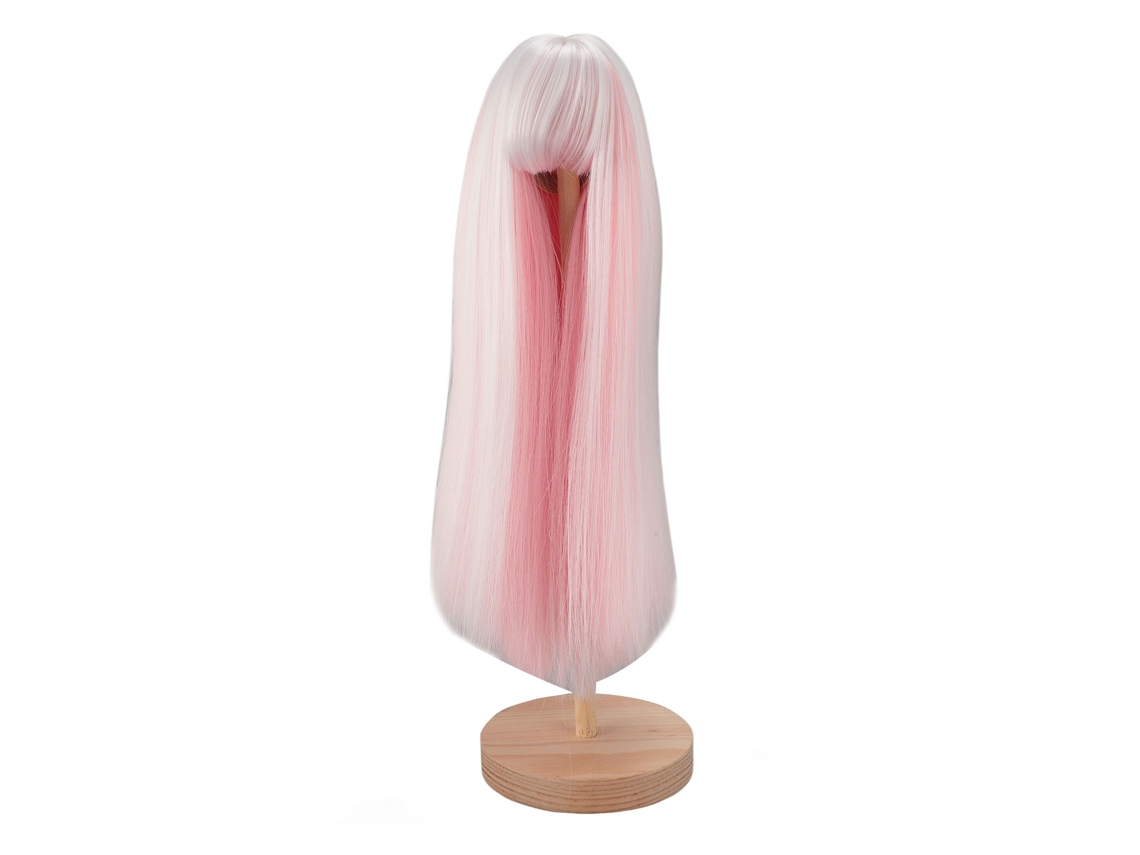 Peluca Para Muñeca, Cabello Largo Y Liso, Dos Tonos, Fibra Resistente Al Calor, Para Muñecas De 18,5 A 21 Cm.