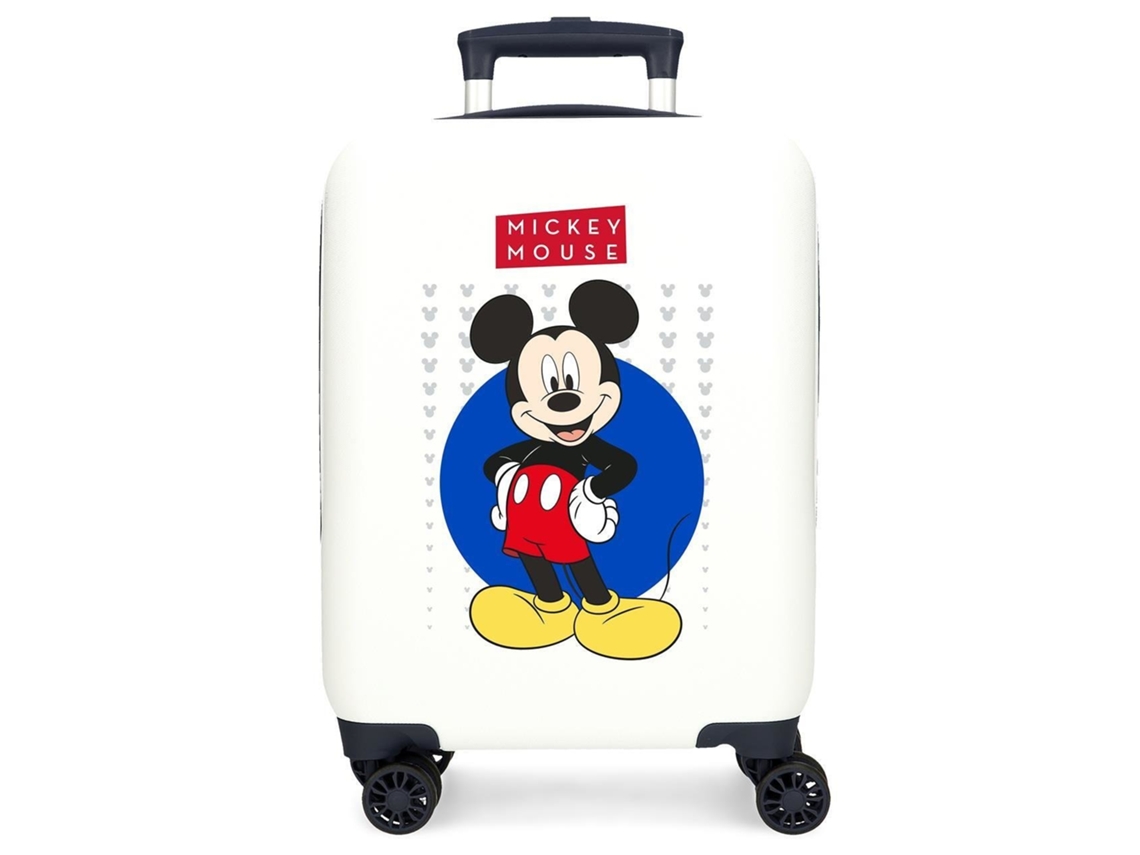 Maleta de Cabina para Niños DISNEY Mickey Enjoy The Day Blanca (50x38x20cm - 33L)