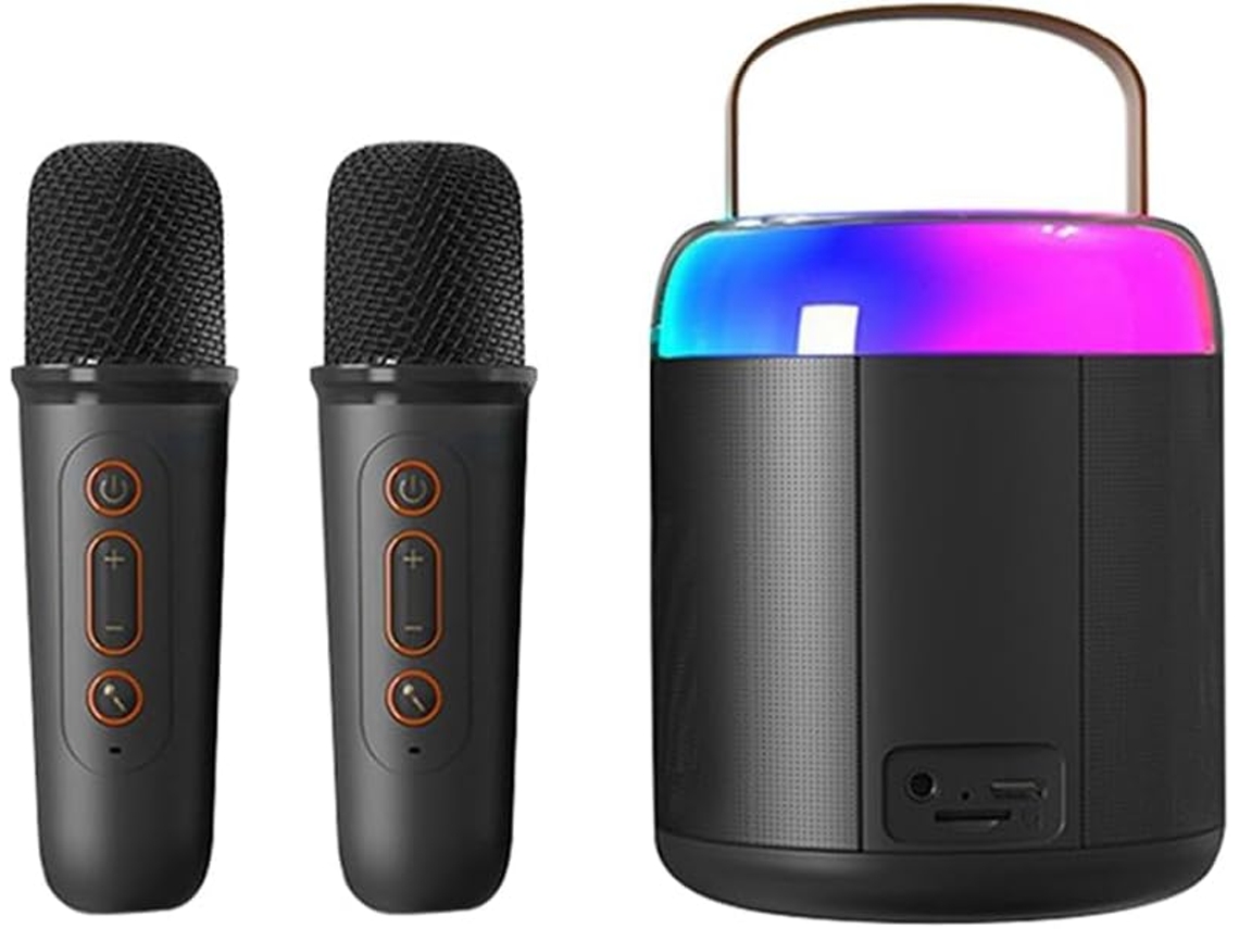 Máquina De Karaoke Portátil Y2, Sistema Bluetooth Ktv, Micrófono Dual, Sonido Estéreo De Alta Fidelidad, Color Negro.