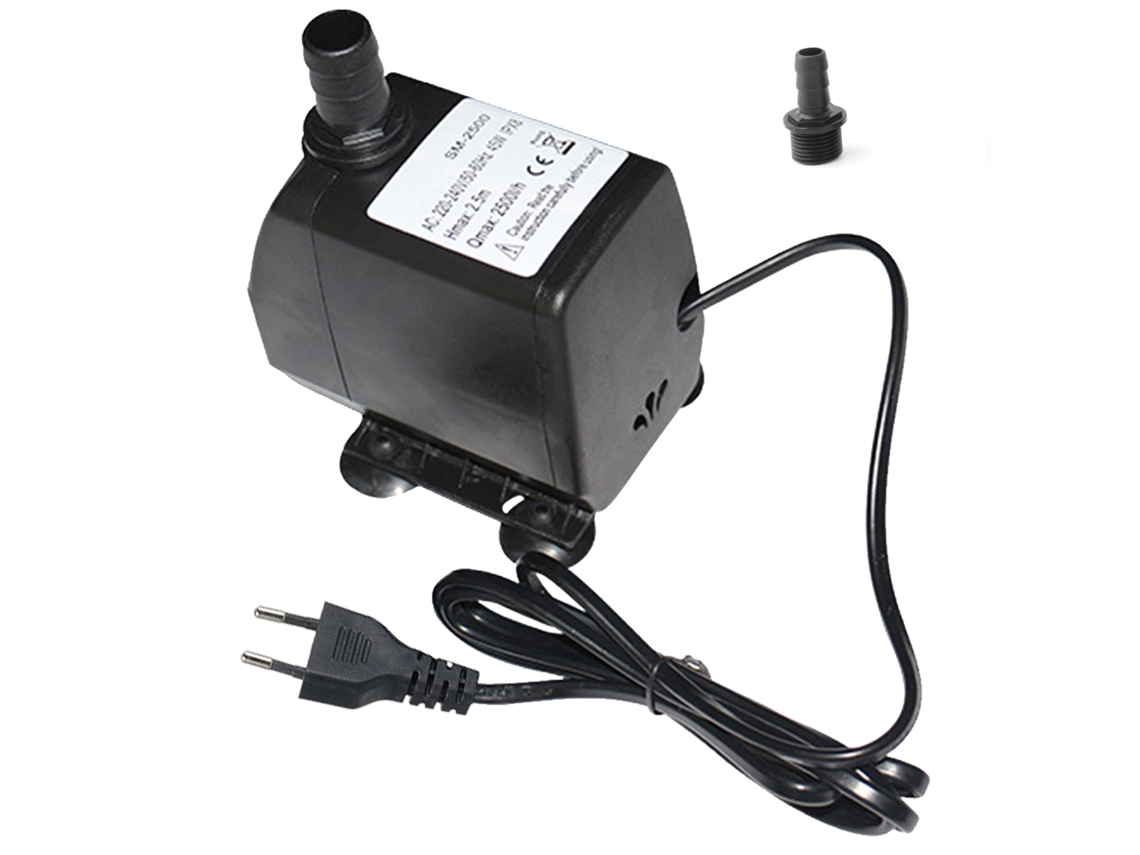 Bomba sumergible de 45 W y 2500 l/h para acuarios y jardines