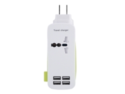Cargador De Viaje (4 Puertos Usb, Portátil)