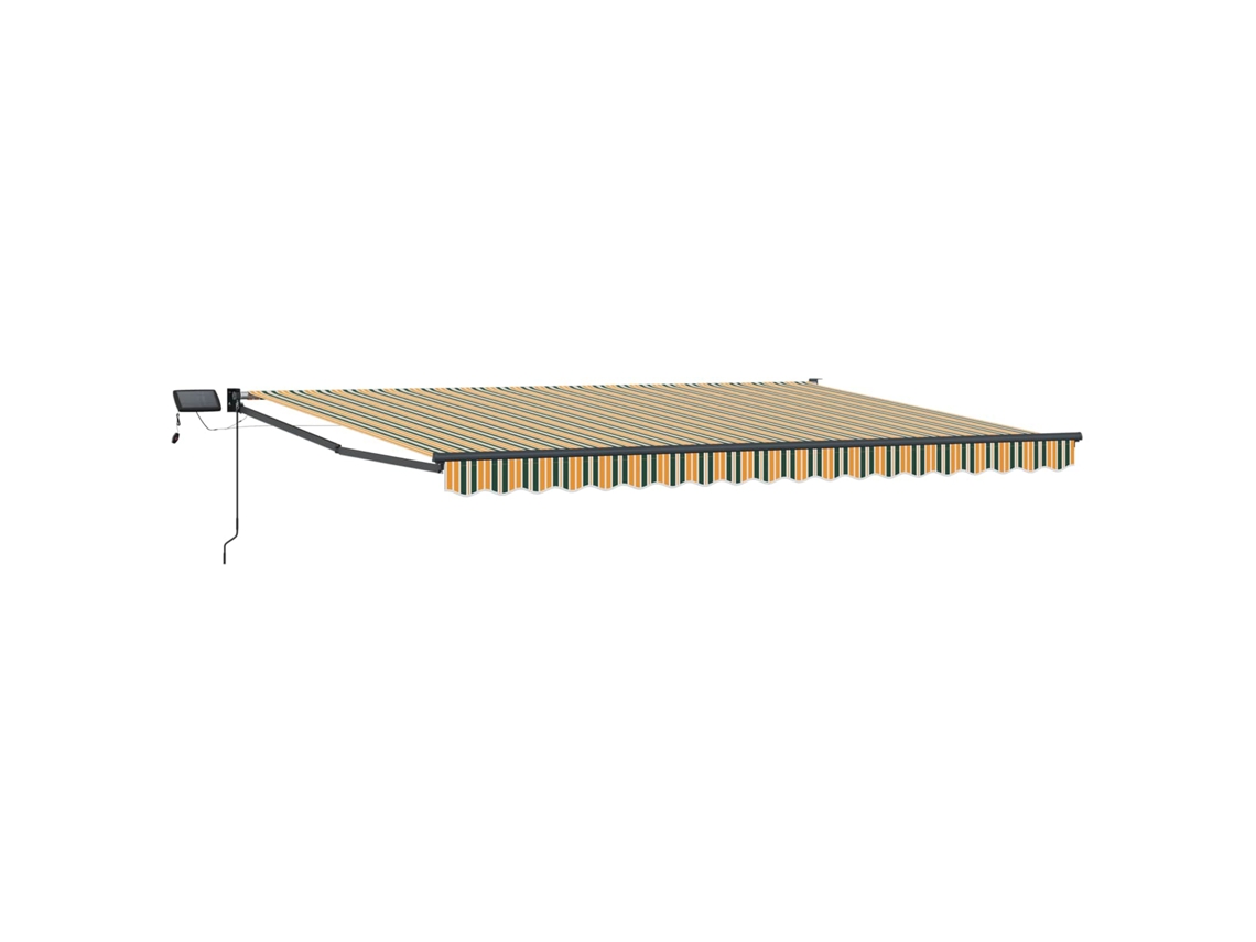 Toldo retráctil manual Vidaxl con LED de 4 x 3 m