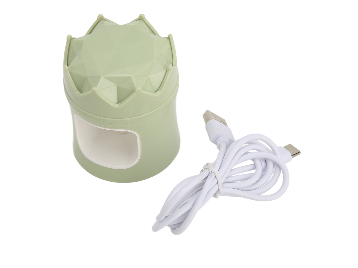 Rebe-lâmpada De Secagem De Gel Para Unhas Mini Com 6 Chips De Luz Suave, Portátil, Verde