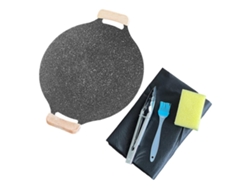 Sartén antiadherente redonda Slowmoose de 39,5 cm para barbacoa coreana