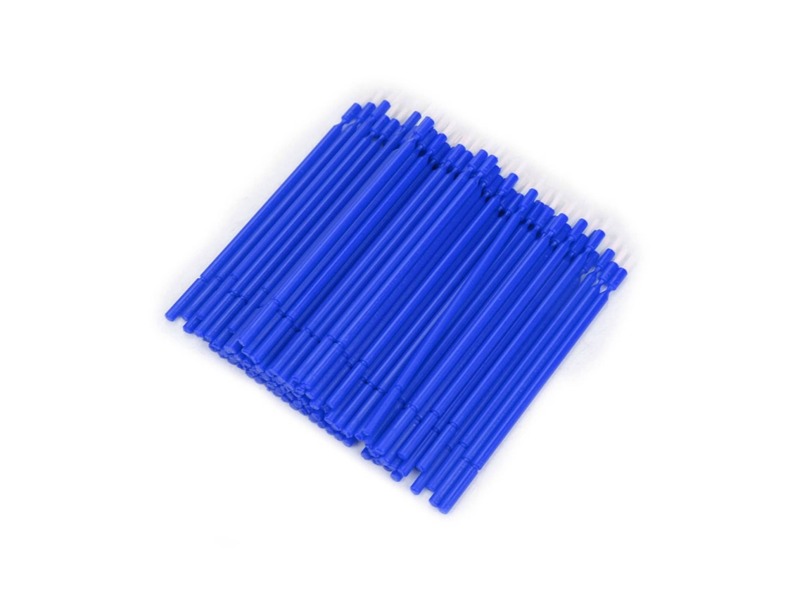 100 Cepillos Microaplicadores Dentales Flexibles Desechables (azul)