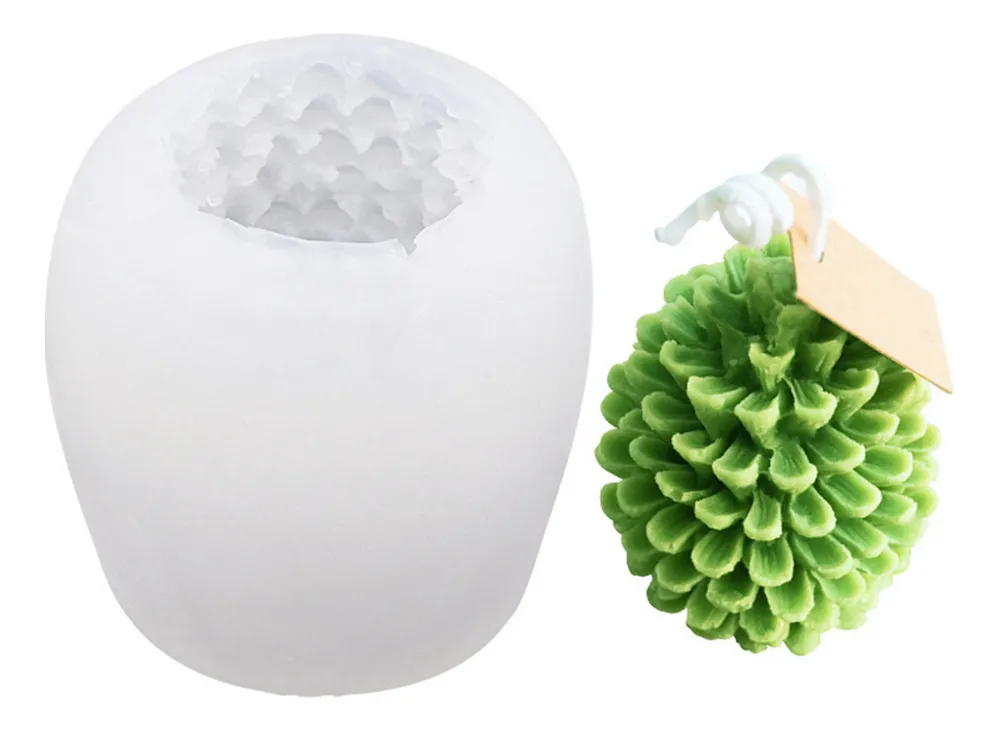 Molde de vela de árbol de Navidad 3D, moldes de silicona vayotoy