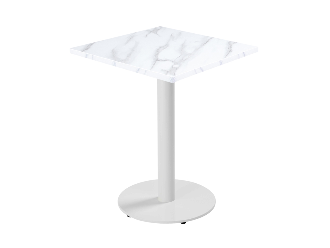 Mesa de comedor de 60 x 60 cm de madera aglomerada con revestimiento de melamina Oviala