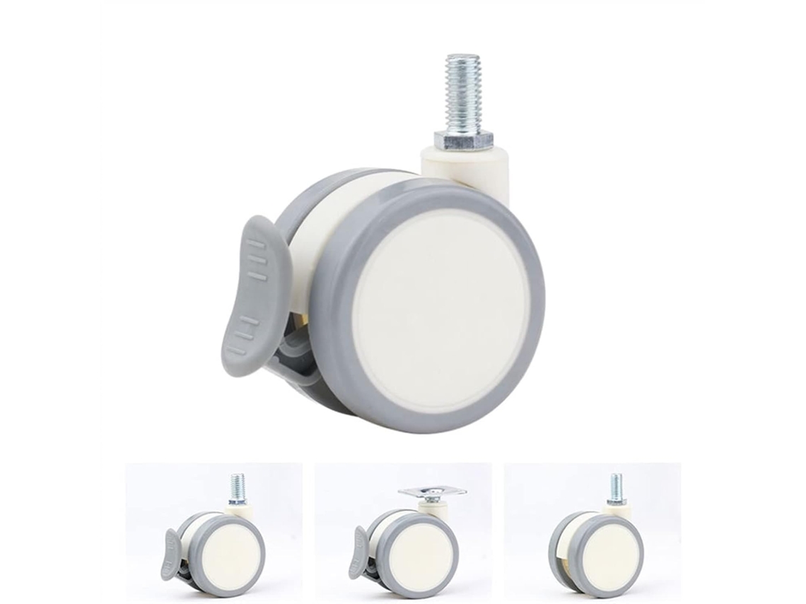 Ruedas Tornillos Blancas Pu 2,5 Pulgadas M10x20 10x Freno