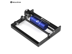 SCULPFUN Rodillo giratorio láser Grabador láser Rodillo giratorio del eje Y 360 grados de rotación para 6-150 mm de diferentes diámetros de grabado para grabado láser Latas de objetos cilínd negro