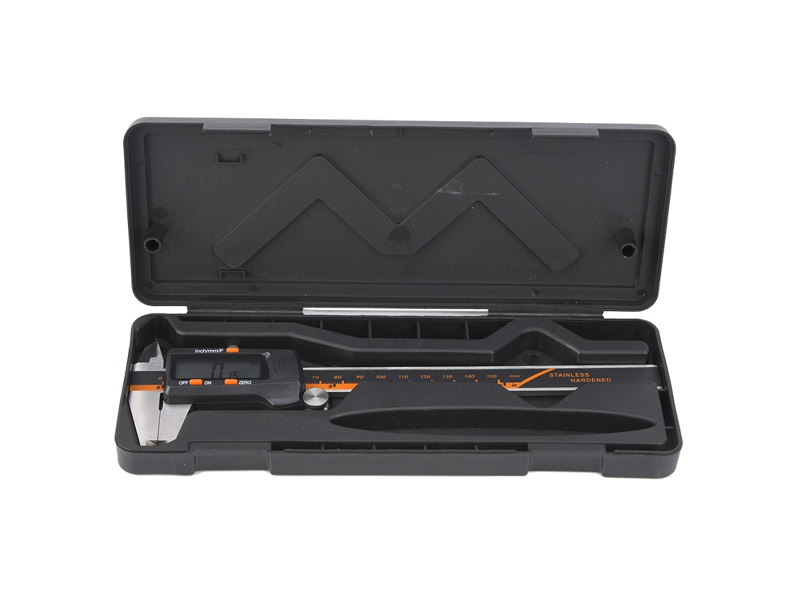 Calibrador Digital Vernier De Acero Inoxidable Con Pantalla, Medición De 0 A 150 Mm (mm/in/f).