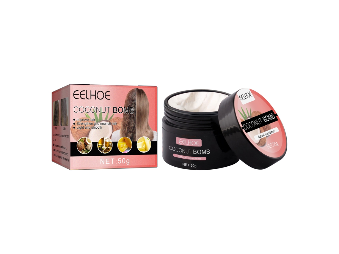 Mascarilla capilar de coco para un cuidado intensivo del cabello.