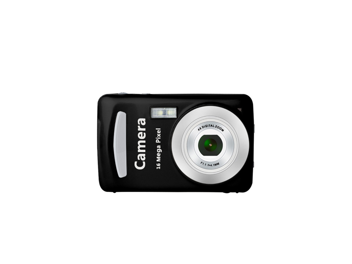 Cámara digital de 16 MP, cámara CCD pequeña y compacta con pantalla LCD, estilo retro, adecuada para adolescentes y adultos(black) IKIKSO