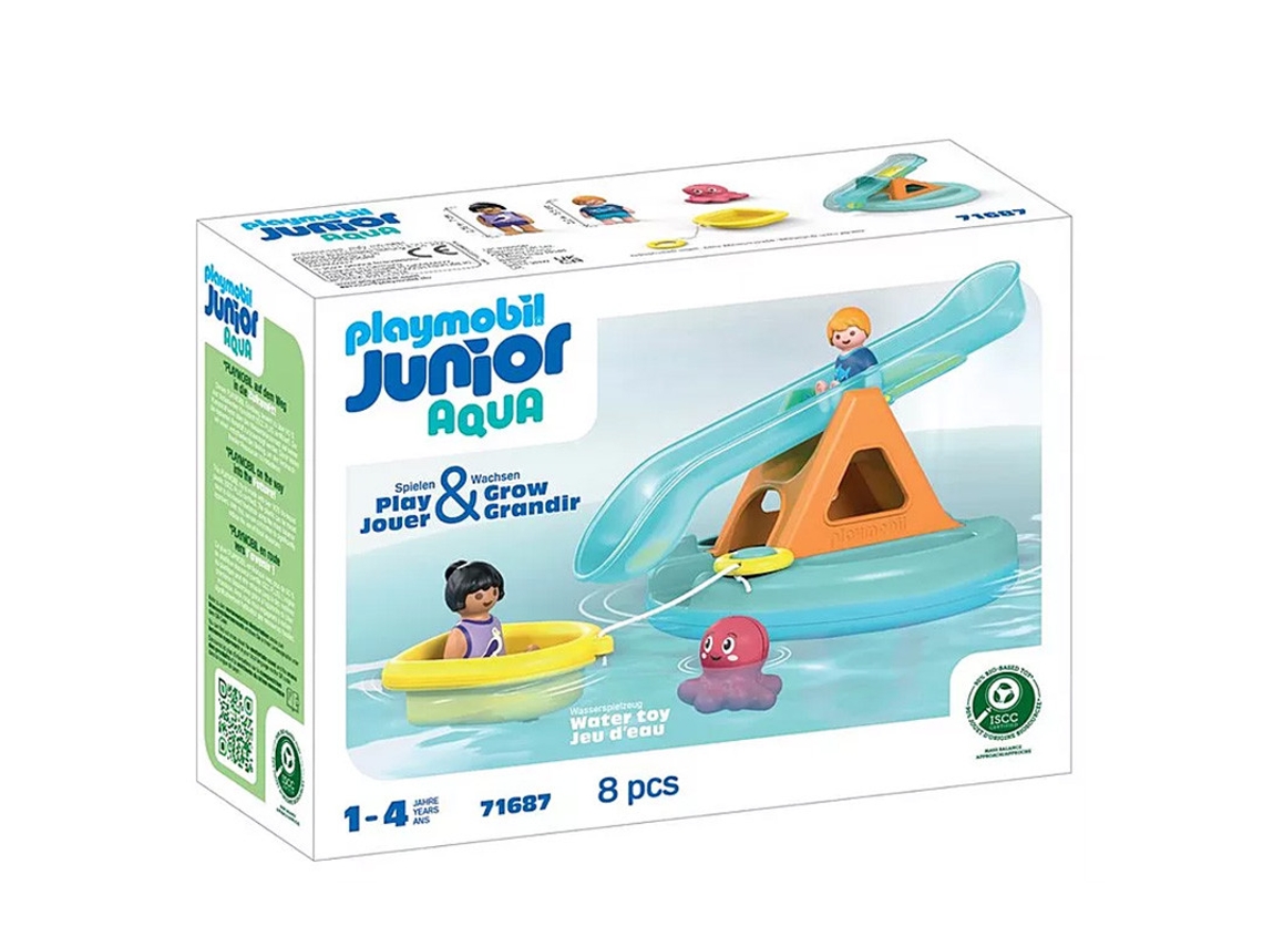 Isla de baño infantil con tobogán Playmobil