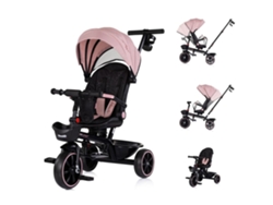 Triciclo Con Capota Y Mango Parental Max Sport De Chipolino - Powder Pink