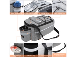 Bolsa Isotérmica Para Bicicleta Con Soporte Para La Espalda Y Cordón Elástico Para Nevera Y Equipaje De Mtb.
