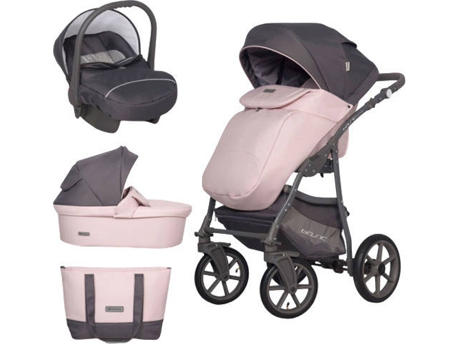 Carrito de Bebé Individual RIKO Basic Pastel + Carlo Powder Do