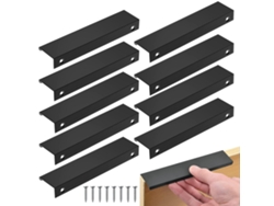 Mango De Cocina Negro Invisible 10 Piezas Aluminio 128mm Para Armarios Cajones Oficinas Gabinetes
