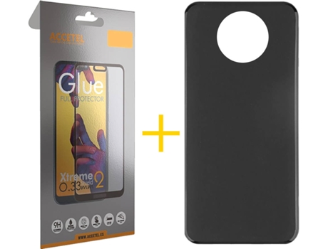 Kit Funda + Protector de Pantalla Xiaomi Redmi Note 9T ACCETEL Full (Negro)