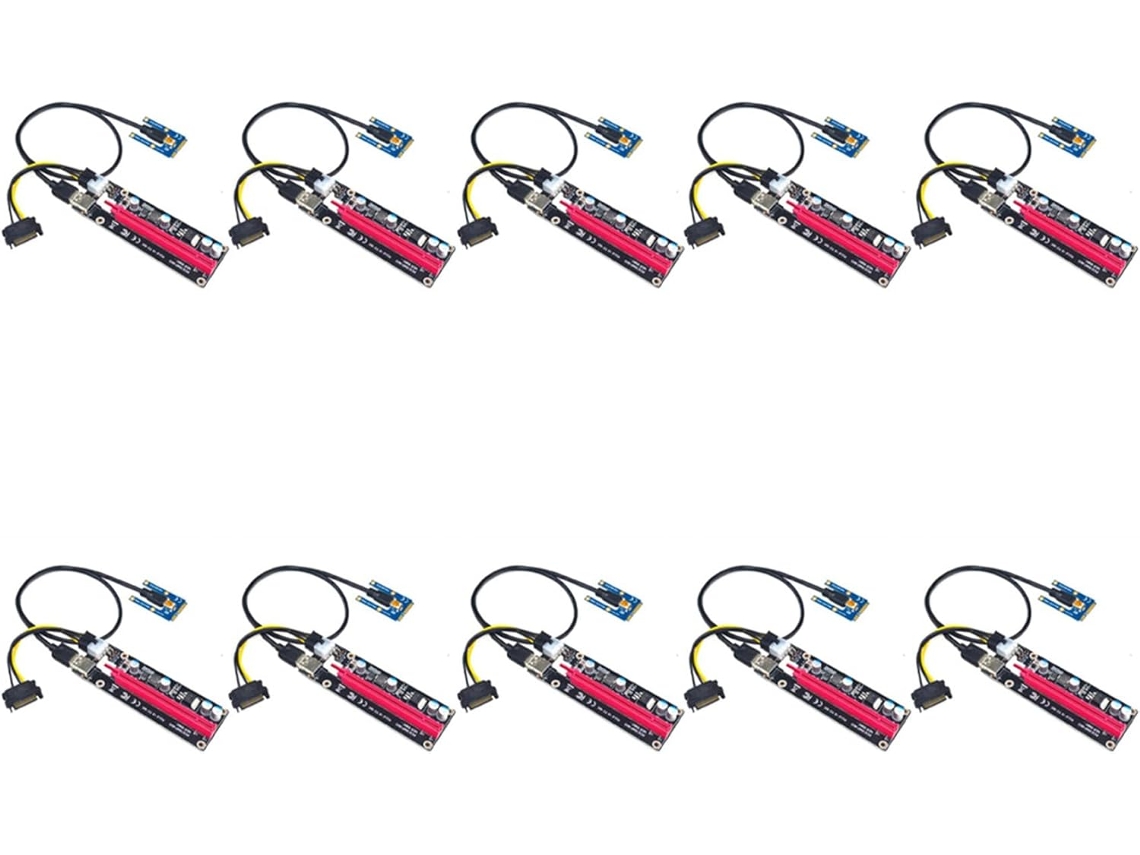 Adaptador Elevador 10x Mini Pcie A Pci Express 16x Para Tarjeta Gráfica Externa De Portátil Y Minero De Btc
