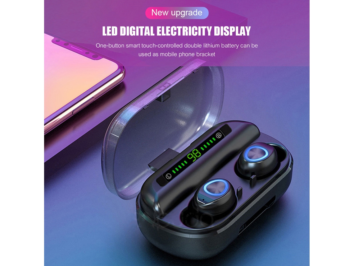 Auriculares Inalámbricos Bluetooth 5.0 Con Estéreo Hifi Y Batería Portátil De 2400mah