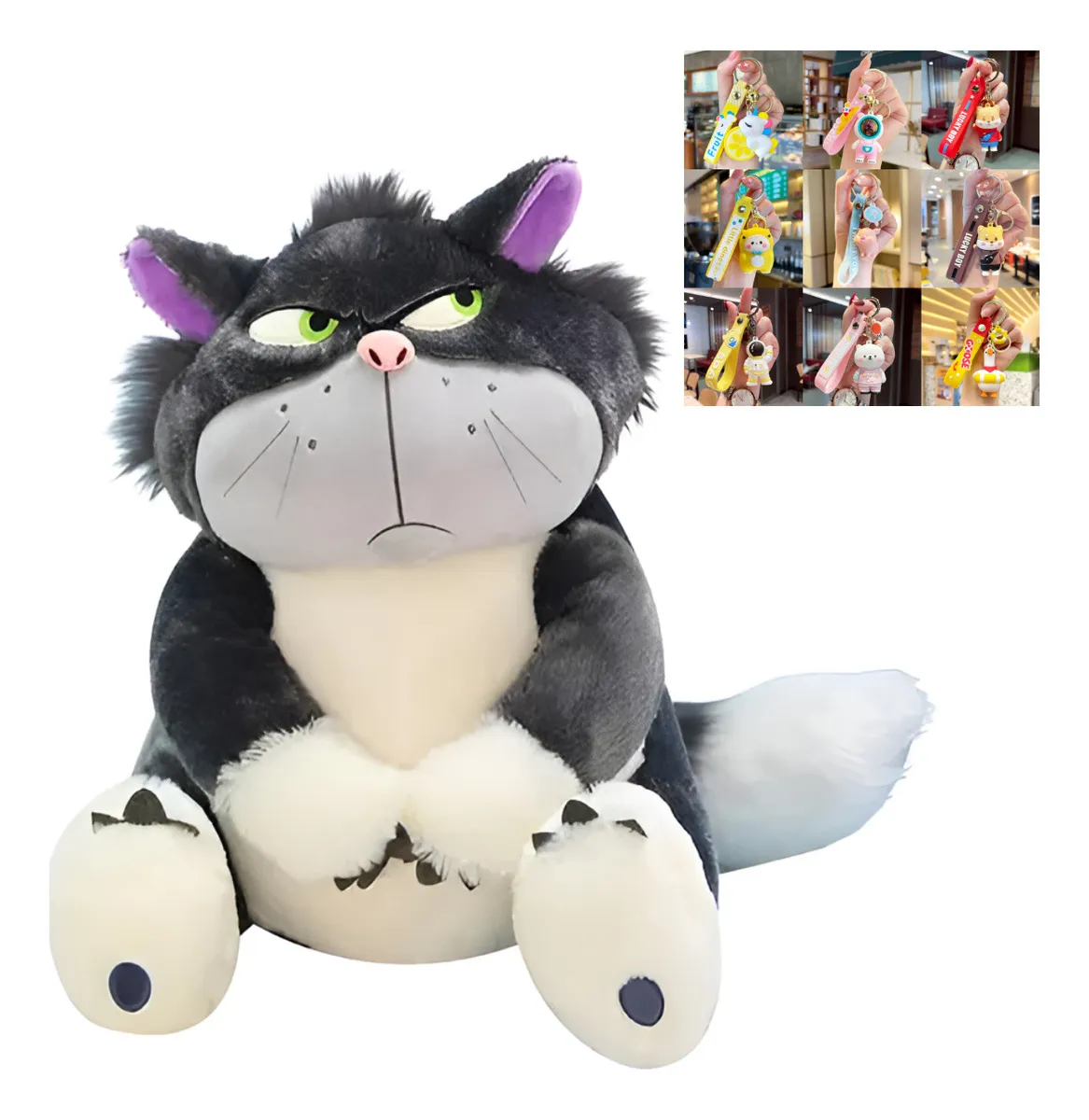 Gato De Pelúcia Lucifer, Companheiro De Gato Estranho, Cor Branca 2vayotoy