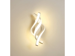 Apliques de Parede Led Lámpara de Parede Interna Moderna de 16W Iluminação Branca Quente de Alumínio Acrílico 3000K 1280Lm para O Quarto Ser Salão