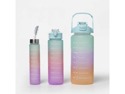 Juego de 3 botellas de agua deportivas Rosewell de gran capacidad para niñas y niños