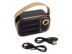 Altavoz Bluetooth (clásico Y Moderno, Batería Integrada) Negro Dw13