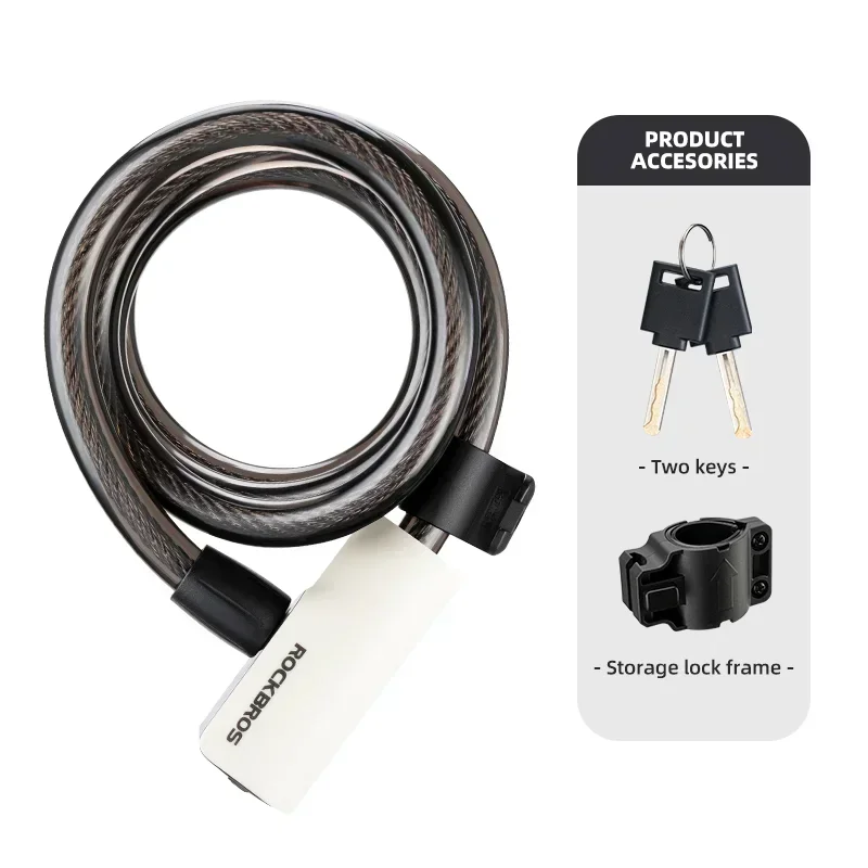 Candado de cable MDUG para bicicletas en aleación de zinc, antirrobo, portátil y multifuncional*