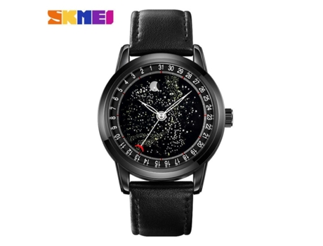 Relojes para Hombre Reloj de Pulsera Impermeable de Cuarzo Informal de Negocios Correa Negra VEANXIN