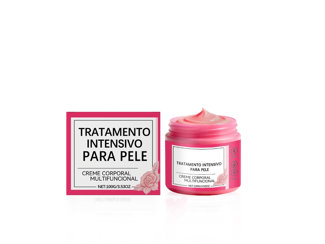 Crema de tratamiento para estrías con aroma a rosa