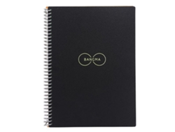 Cuaderno B5 Negro Pp Portátil Con Diseño De Líneas Y Círculos Para Planificación Diaria